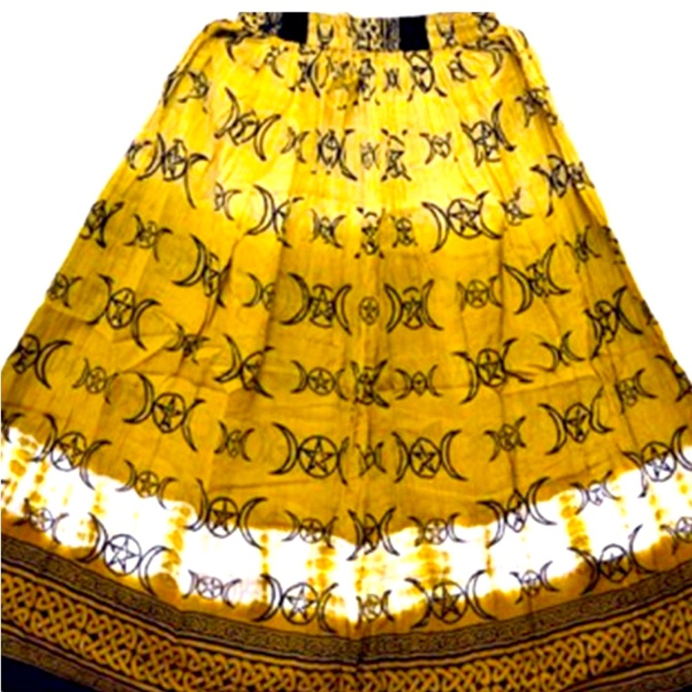Triple Moon Long Cotton Skirt